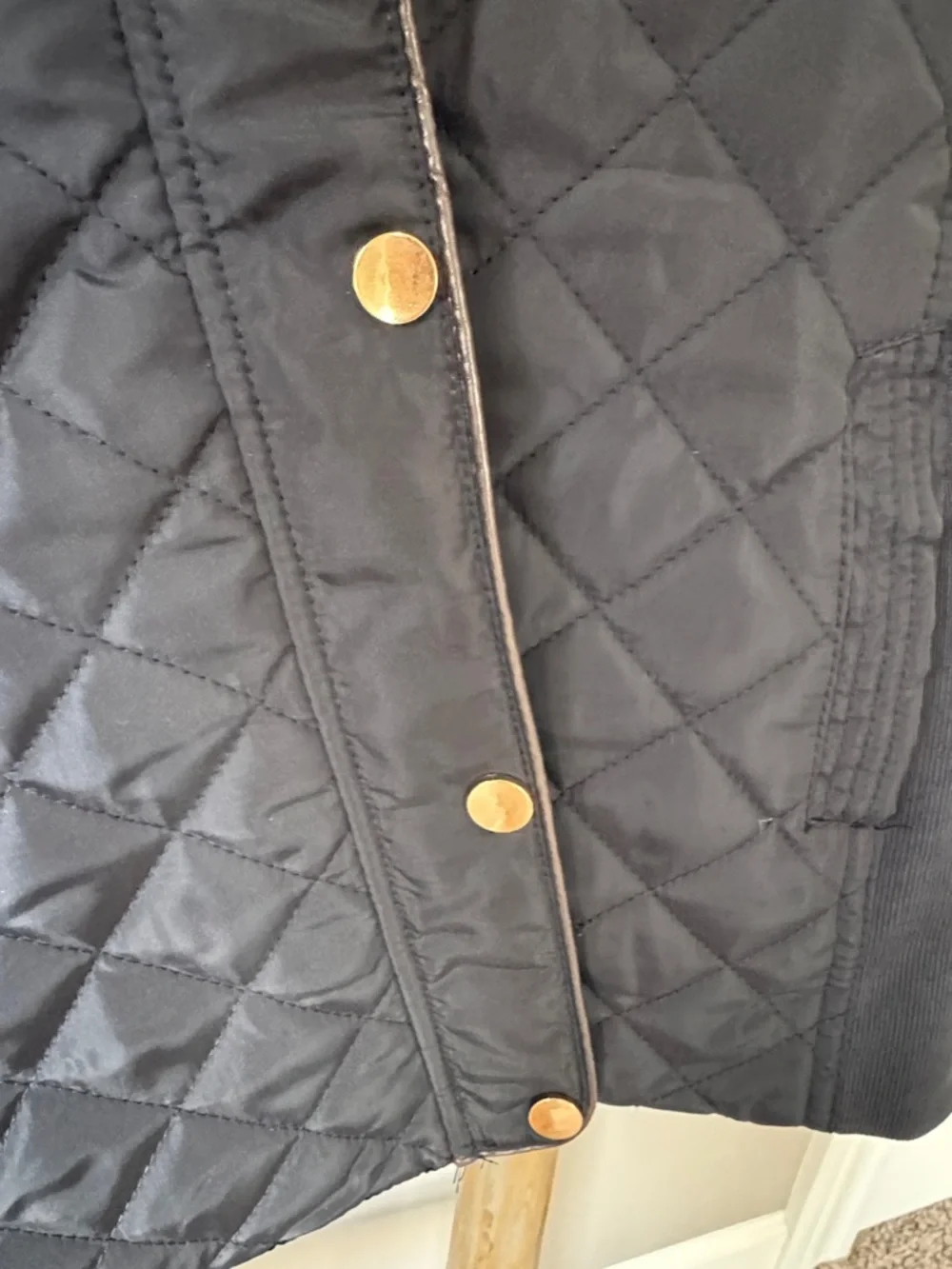 Kids Quilted Hooded Jacket - Navy